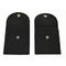 Small Black Velvet Jewelry Pouches Bag Finished Button Closure 80*80mm