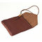 Personalized Brown Small Silk Jewelry Pouches Foam Filled Self Tied Rope