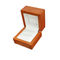 Orange Earring MDF Wooden Jewelry Gift Box White Leather Insert