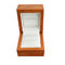 Orange Earring MDF Wooden Jewelry Gift Box White Leather Insert