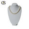 White Jewelry Leather Necklace Bust Display Stand MDF 25cm Height
