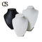 White Jewelry Leather Necklace Bust Display Stand MDF 25cm Height