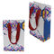 Colorful Art Recycled Paper Christmas Gift Bags Handmade Printed With Handles