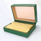 Luxury Green Personalised Watch Boxes Leatherette Paper velvet pillow insert