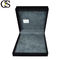 Soft Black Bracelet Velvet Jewelry Gift Boxes Grey Lining Printed Custom Logo