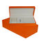 MDF Orange Personalised Watch Boxes Velvet Inert Watch And Jewelry Travel Case