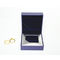 Purple Leatherette Paper Jewelry Gift Boxes 90*90*40mm Velvet Lined Gift Box