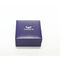 Purple Leatherette Paper Jewelry Gift Boxes 90*90*40mm Velvet Lined Gift Box