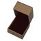 Brown Velvet Jewelry Gift Boxes 6x6x4cm Ring Box Packaging
