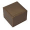 Brown Velvet Jewelry Gift Boxes 6x6x4cm Ring Box Packaging