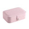Rectangle Leather Travel Jewelry Cases / Pink Jewellery Gift Box PMS Printing