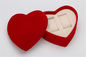 Red Velvet Watch Box Heart Shape Gift Packaging Double Watches Case Custom Logo