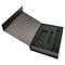 Custom Book Shape Rectangle Gift Box With Magnetic Closing Lid Black Foam Insert Plain Cardboard Cosmetic Packaging