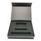 Custom Book Shape Rectangle Gift Box With Magnetic Closing Lid Black Foam Insert Plain Cardboard Cosmetic Packaging