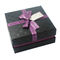 CMYK Paper Jewelry Gift Box With Nice Bowknot Square Shape Mixed Colour Plain Box