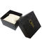 Black Leather Paper Sqaure 2 Pieces Watch Gift Box Foil Stamping Logo