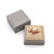 Gray Leatherette Paper Jewelry Gift Boxes Lid And Base Type Insert Suede Material