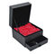 Black Paper Drawer Gift Box For Rose Storage Display Hot Stamping Logo
