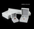 White Jewelry Ring Plastic Jewelry Box Leatherette Paper Gift Box Gray Velvet Insert
