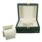 Luxury Personalised Watch Boxes With Gold Lock Inside Light Green Velvet Outside paper box packaging factory sell